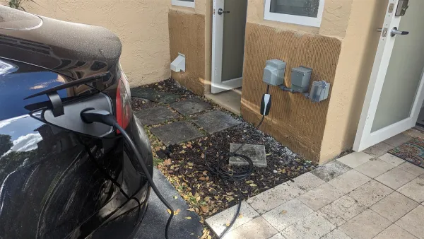 Home-EV-Charger-Ready-for-Use Home EV Charger at home, residential electrical service in Miami