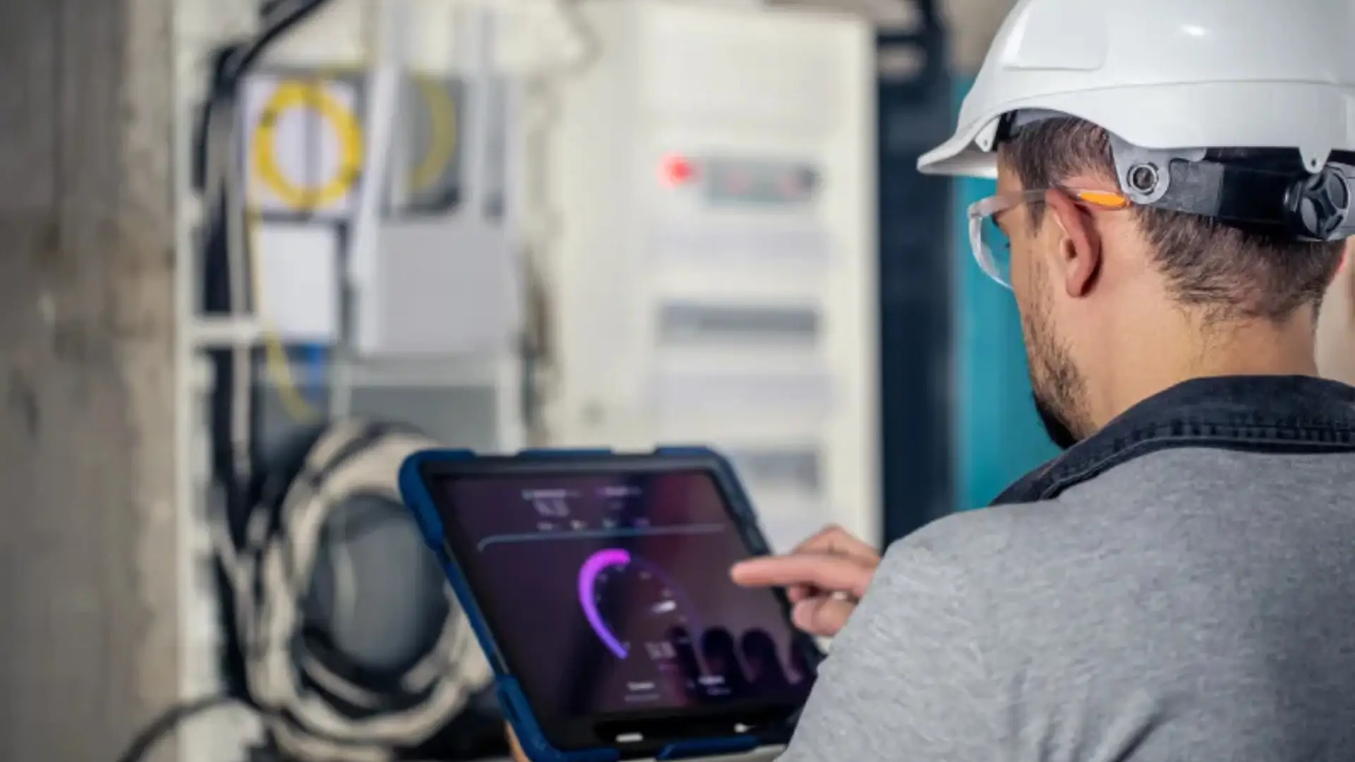 assesing panel Technician performing Electrical Panels Installation and Maintenance to ensure safety and efficiency