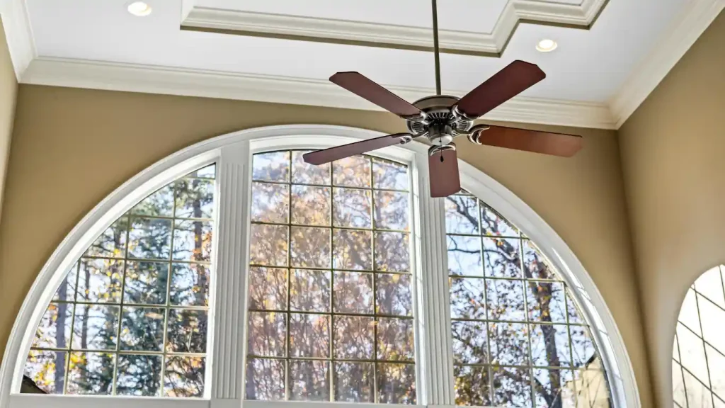 ceiling fan in a livingroom new ceiling fan installation for interior design