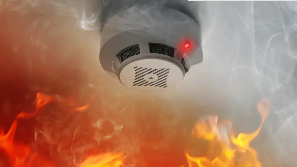 fire alarm smoke detector and fire alarm with fire and smoke